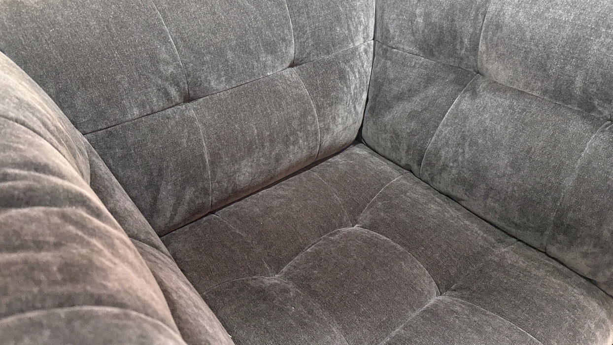 Sofology The Cocoon Fabric Loveseat in Relaxed Chenille Raisin