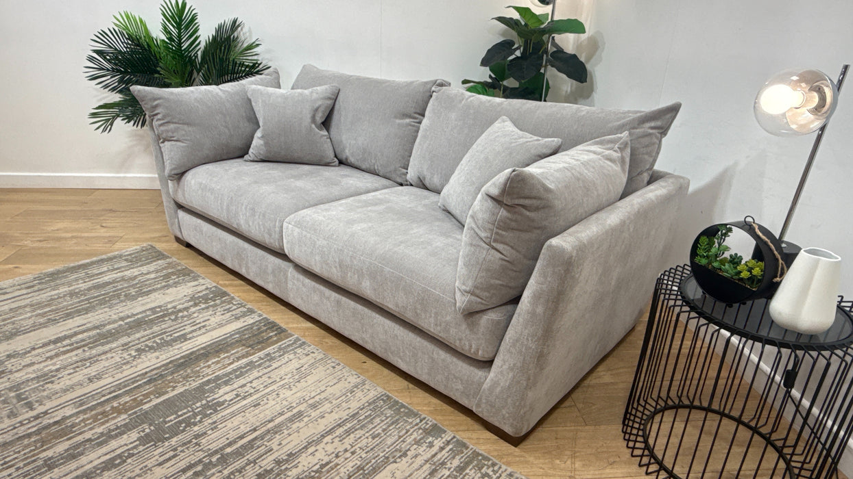 Sofology Tallulah Fabric 3 Seater in Soft Chenille Silver