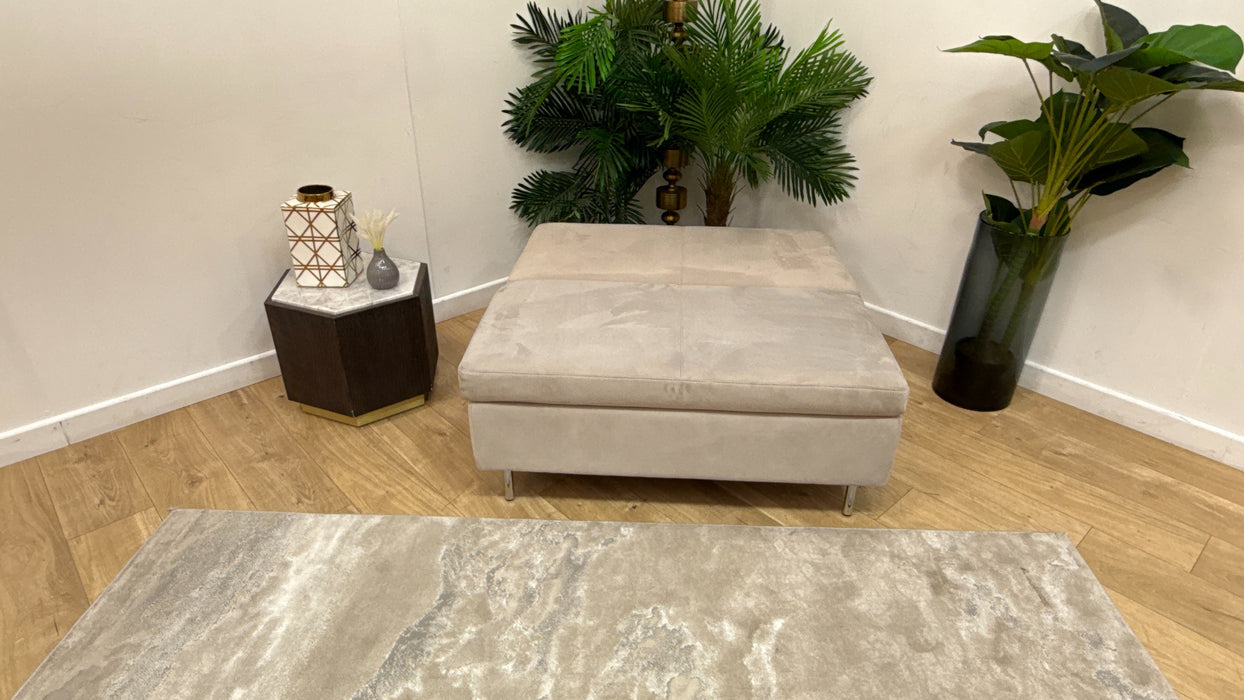 Sofology Illinois Fabric Designer Footstool in Toronto Grey