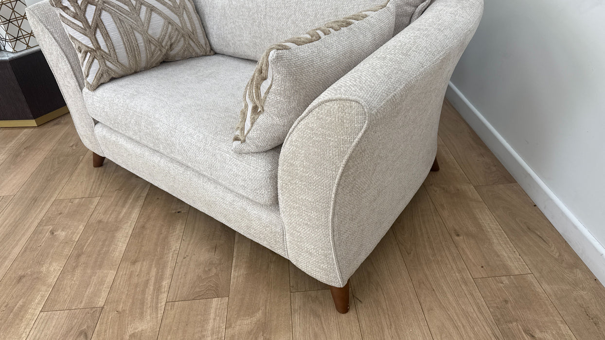 Sofology Scintillate Fabric Loveseat in Basketweave Chenille Stone