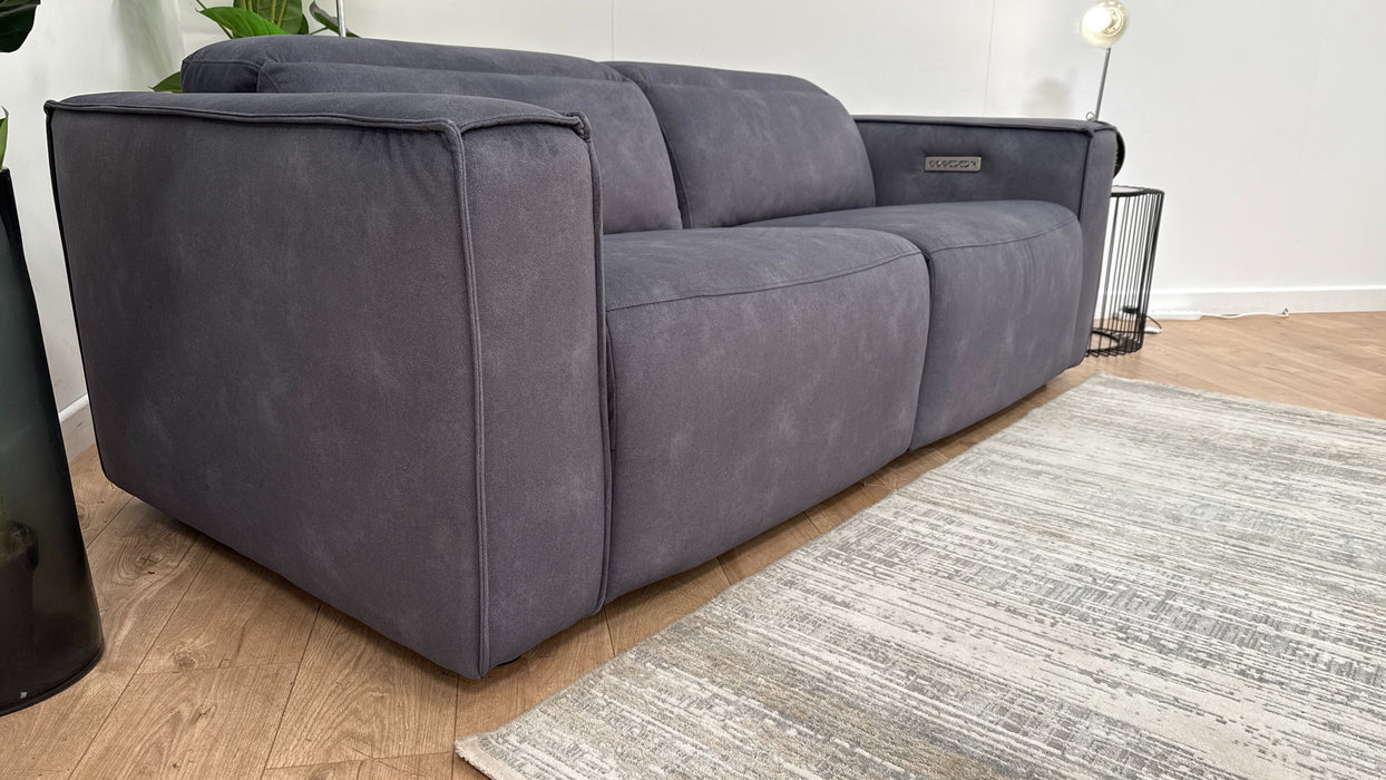 Sofology The Horizon Fabric 2.5 Seater Power Recliner/Headrest in Lifestyle Flecked Charcoal