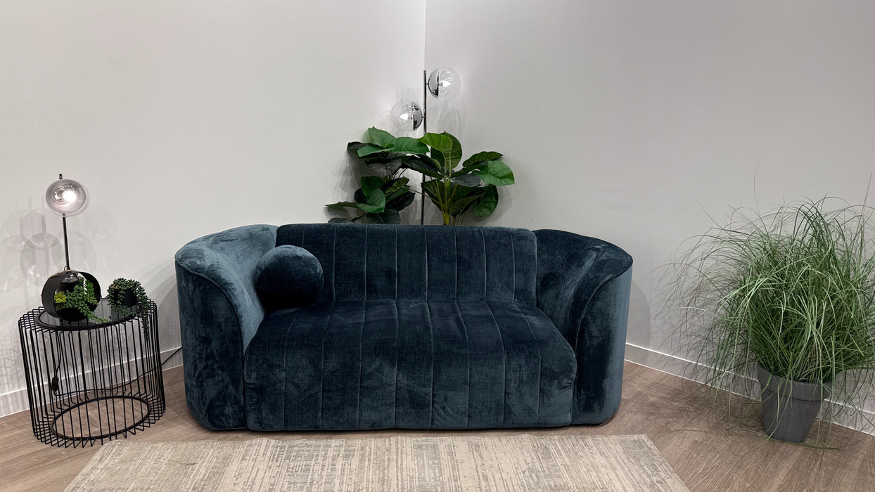 Sofology Fitzrovia Fabric 2 Seater in Luxury Chenille Teal Mix Without Trim