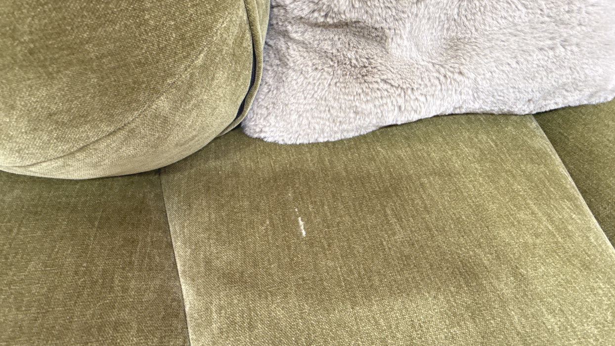 Sofology Waldorf Fabric Chaise 1.5 Corner 2 in Soft Chenille Olive Mix