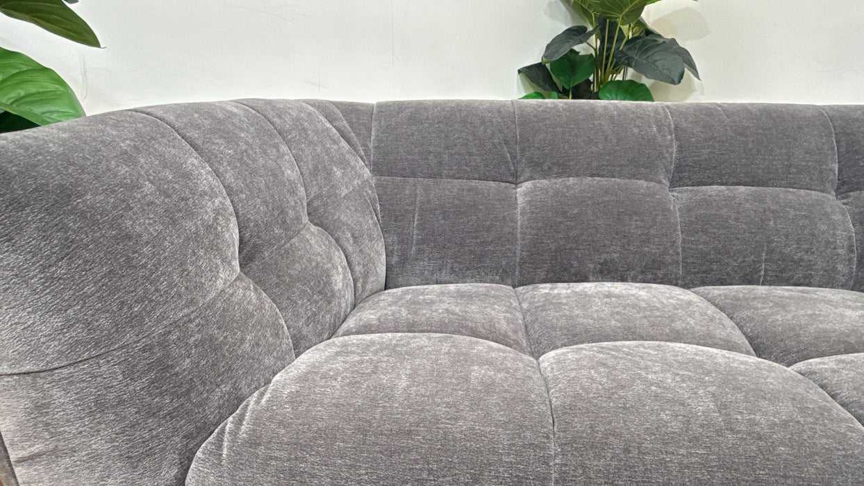 Sofology Lunar 3 Seater Fabric Sofa in Chenille Charcoal