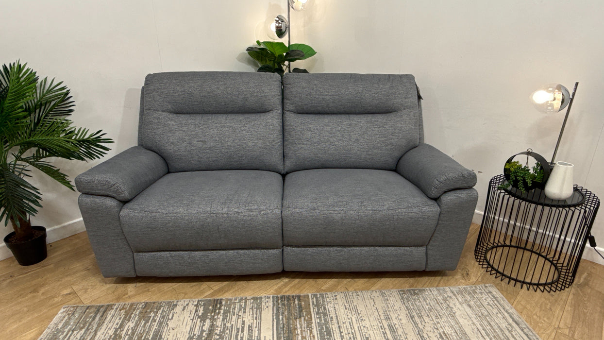 DFS Contigo Fabric 2 Seater Manual Recliner in Grey