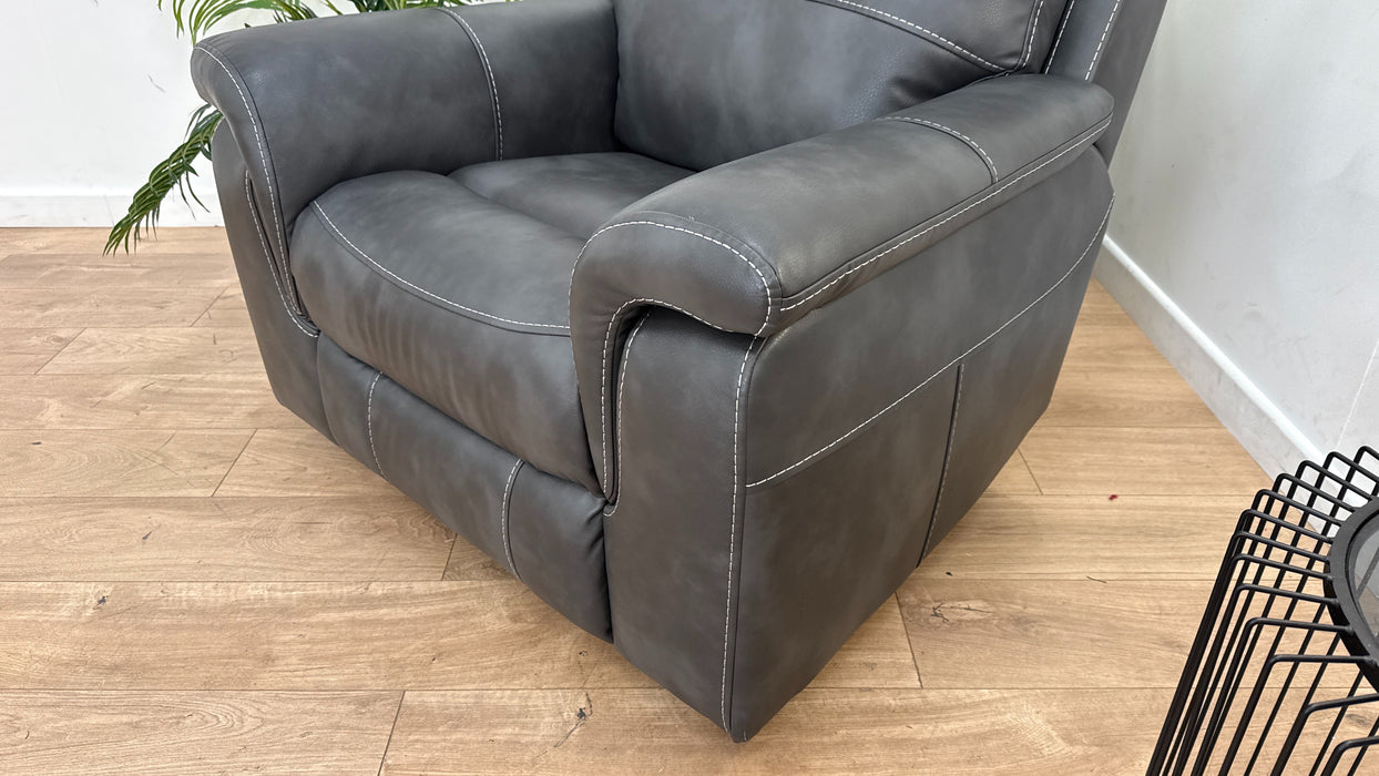 DFS Evander Fabric Recliner Chair in Grey