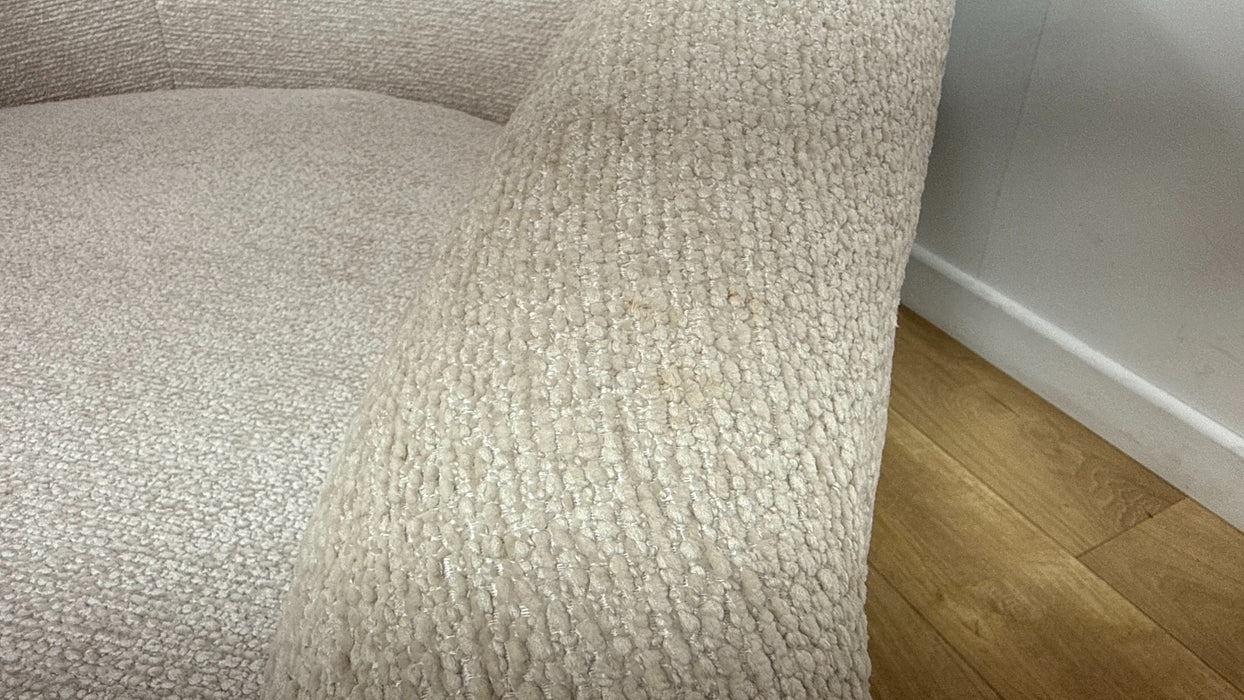 Sofology Westwood Fabric Swivel Chair in Soft Boucle Blush
