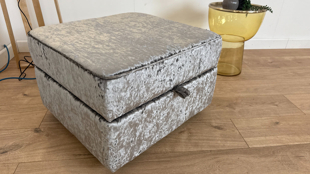 Derby Fabric Storage Footstool