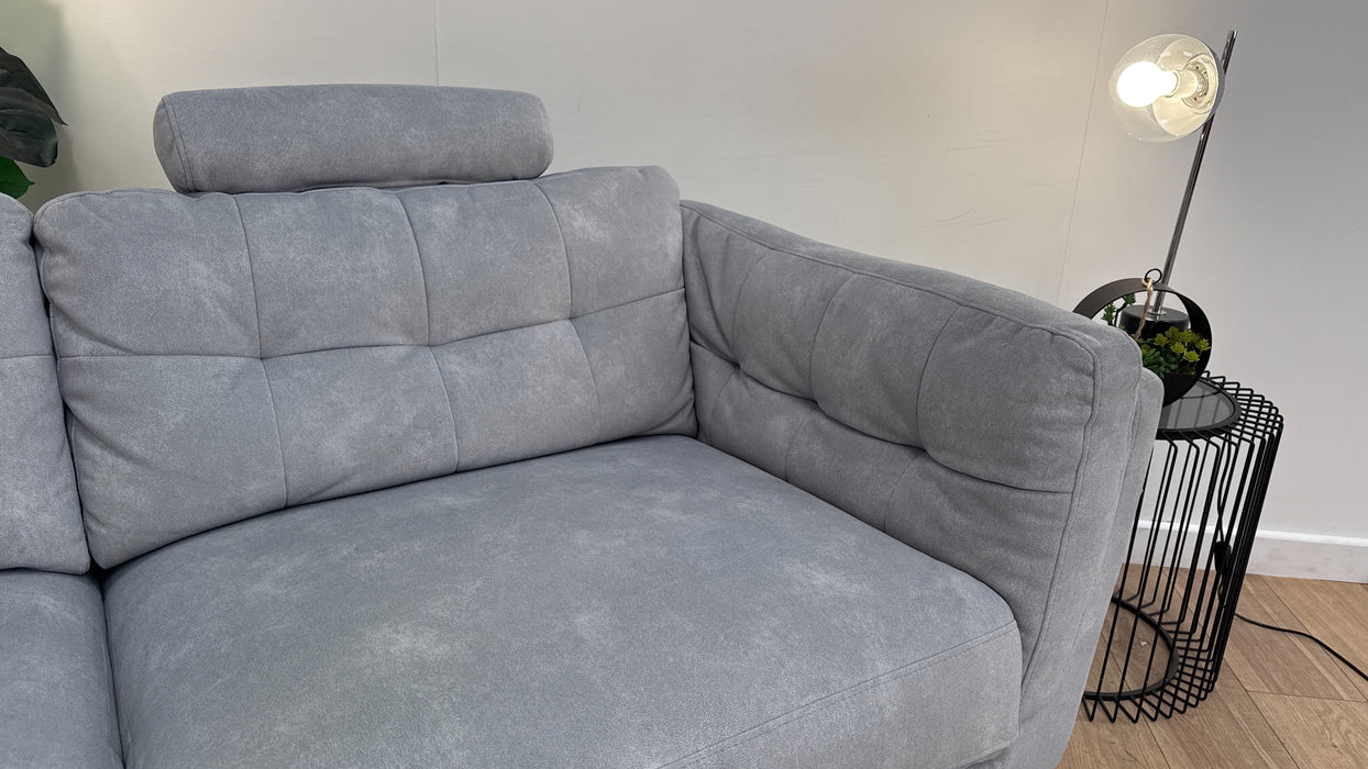 Sofology Muse Fabric Recliner 2.5 Seater in Silver