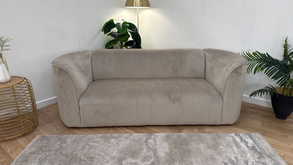 Sofology The Fitzrovia Fabric 3 Seater in Matt Velvet Stone Mix Without Trim