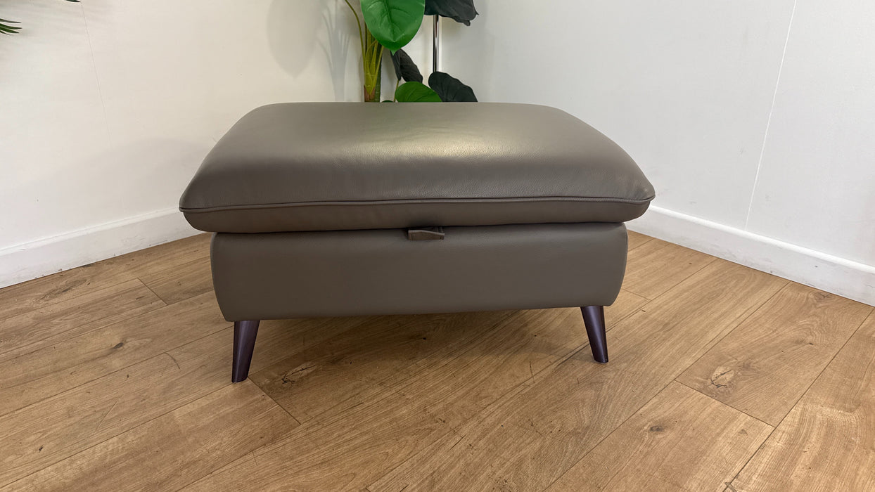 Sofology The Arlo Leather Designer Storage Footstool in Trusty Embossed Elephant