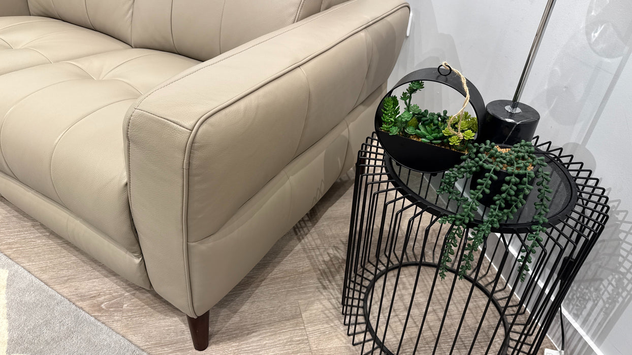 Sofology Jax Leather 2 Seater in Trusty Embossed Stone
