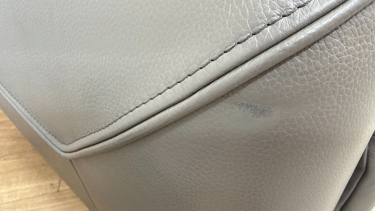 Sofology Riviera Leather 2 Seater Power Recliner/Headrest Heated Seats in Trusty Embossed Elephant
