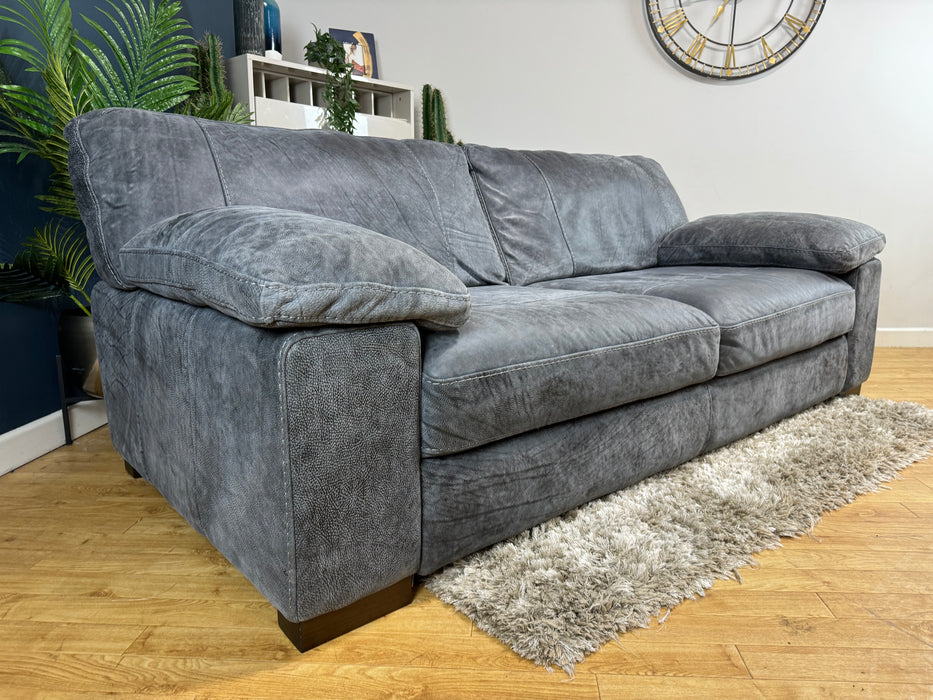 Linara Leather 3 Seater - Utah Grey (WA2)