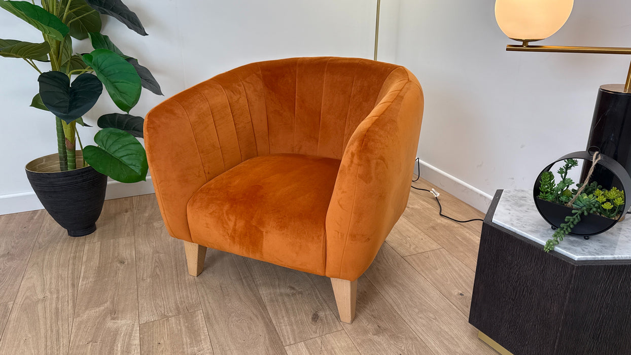 Cocktail Chair in Velvet Fabric