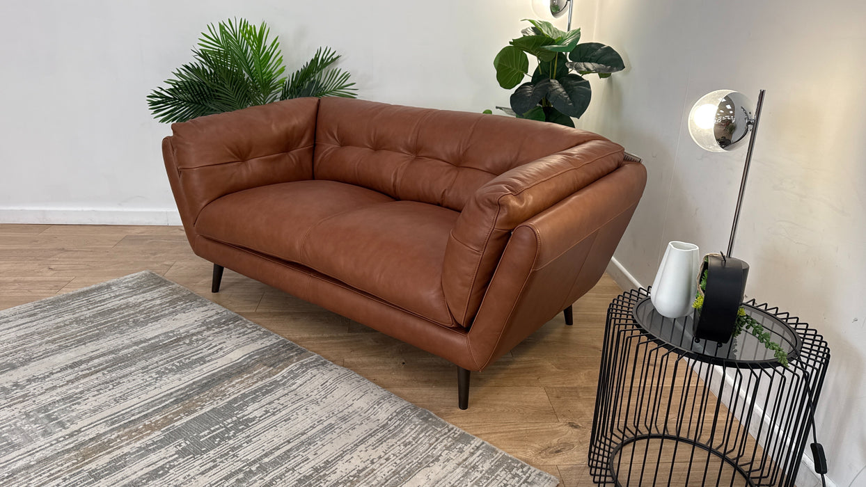 Sofology Hygge Leather 2 Seater in Relaxed Soft Tan