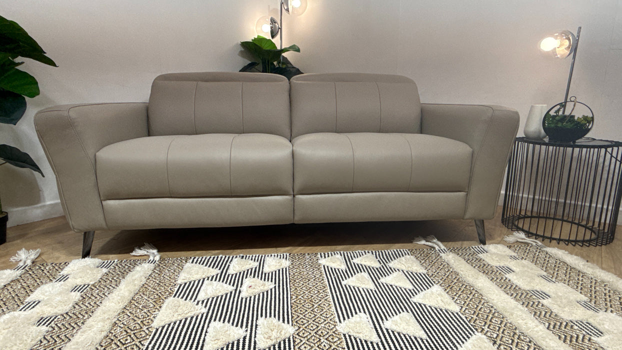 Sofology Jax Leather 2.5 Seater in Trusty Embossed Grey