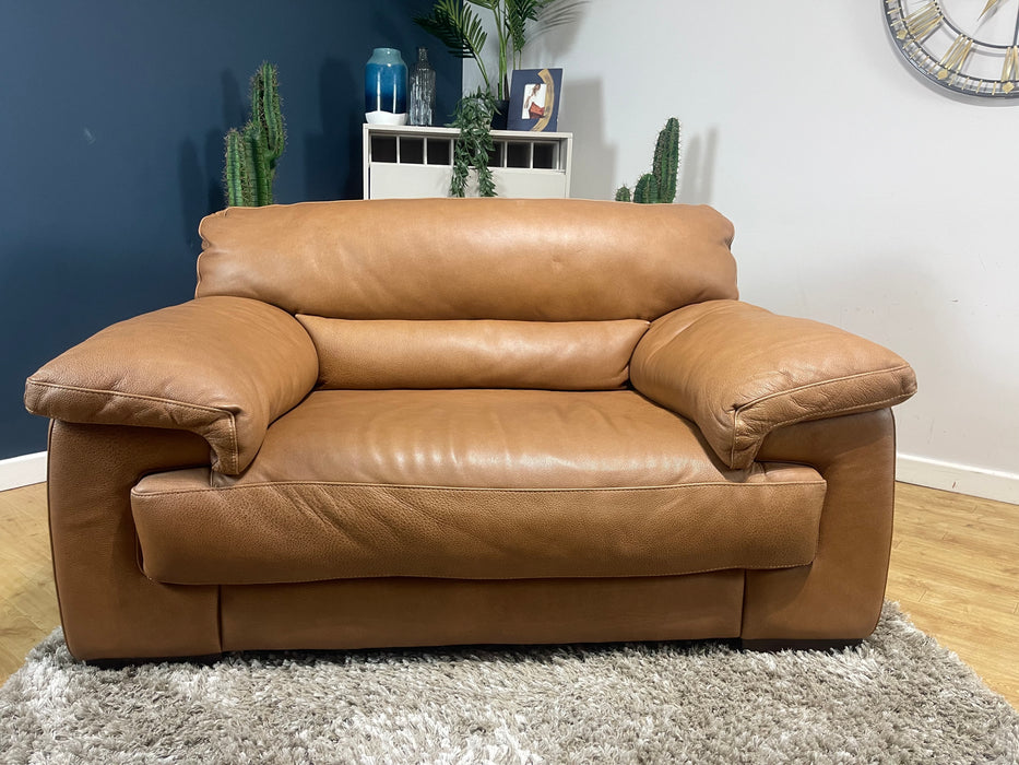 Santino Leather Loveseat - Apollo Tan (WA2)