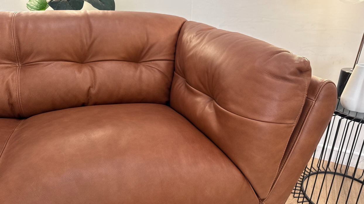 Sofology Hygge Leather 2 Seater in Relaxed Soft Tan