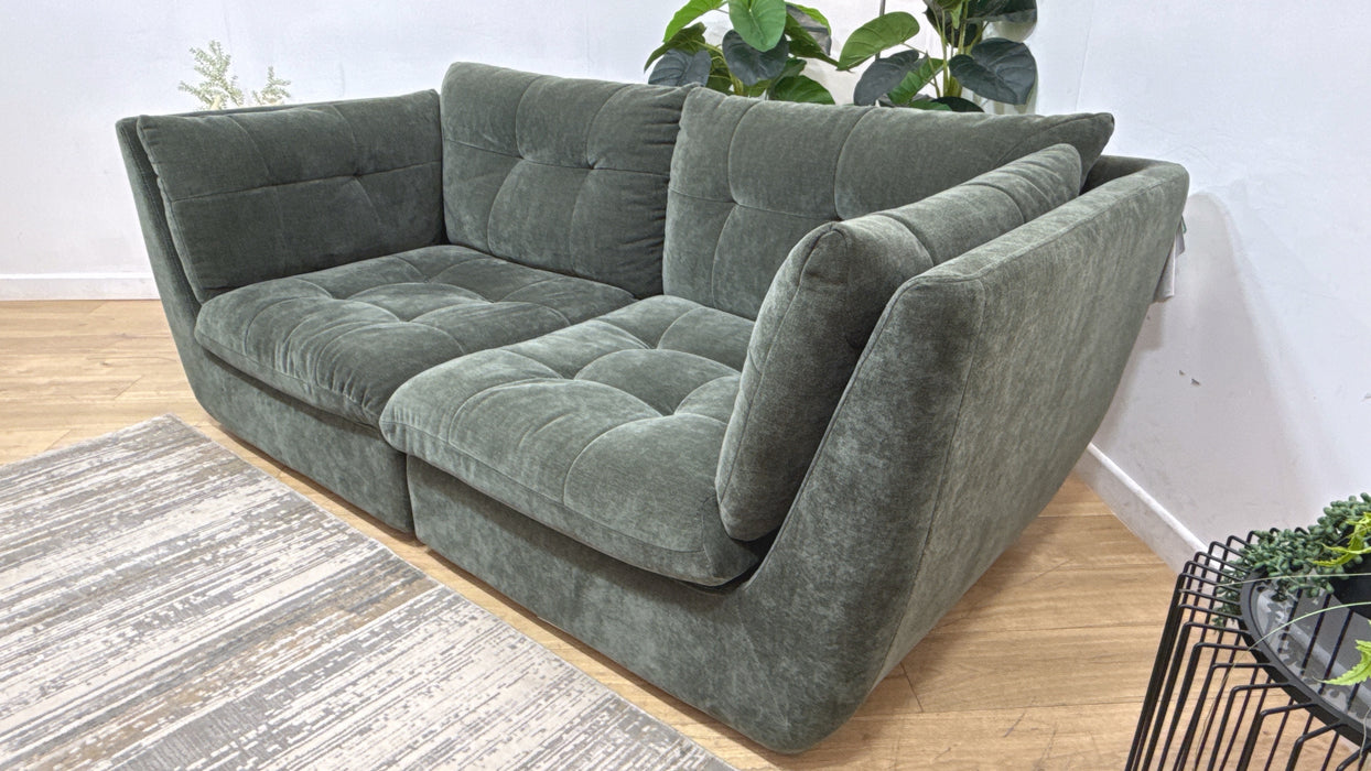 Sofology The Cacoon 3 Seater Fabric Sofa in Relaxed Chenille Pine