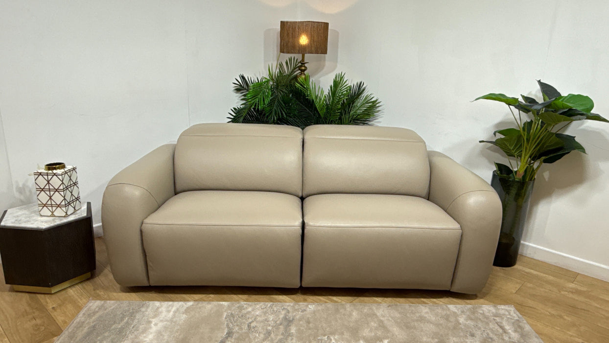 Sofology Drift Leather 2.5 Seater in Trusty Embossed Stone