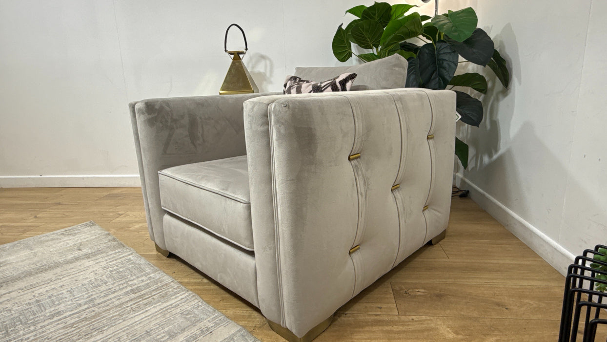 Sofology Titan Fabric Chair in Festival Stone/Stone Mix