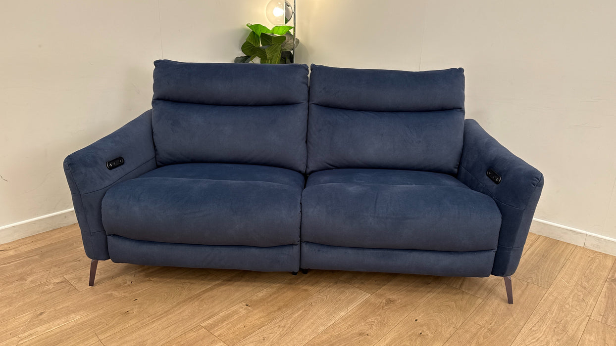 Sofology Renato Fabric 2.5 Seater Power Recliner in Lifestyle Flecked Navy