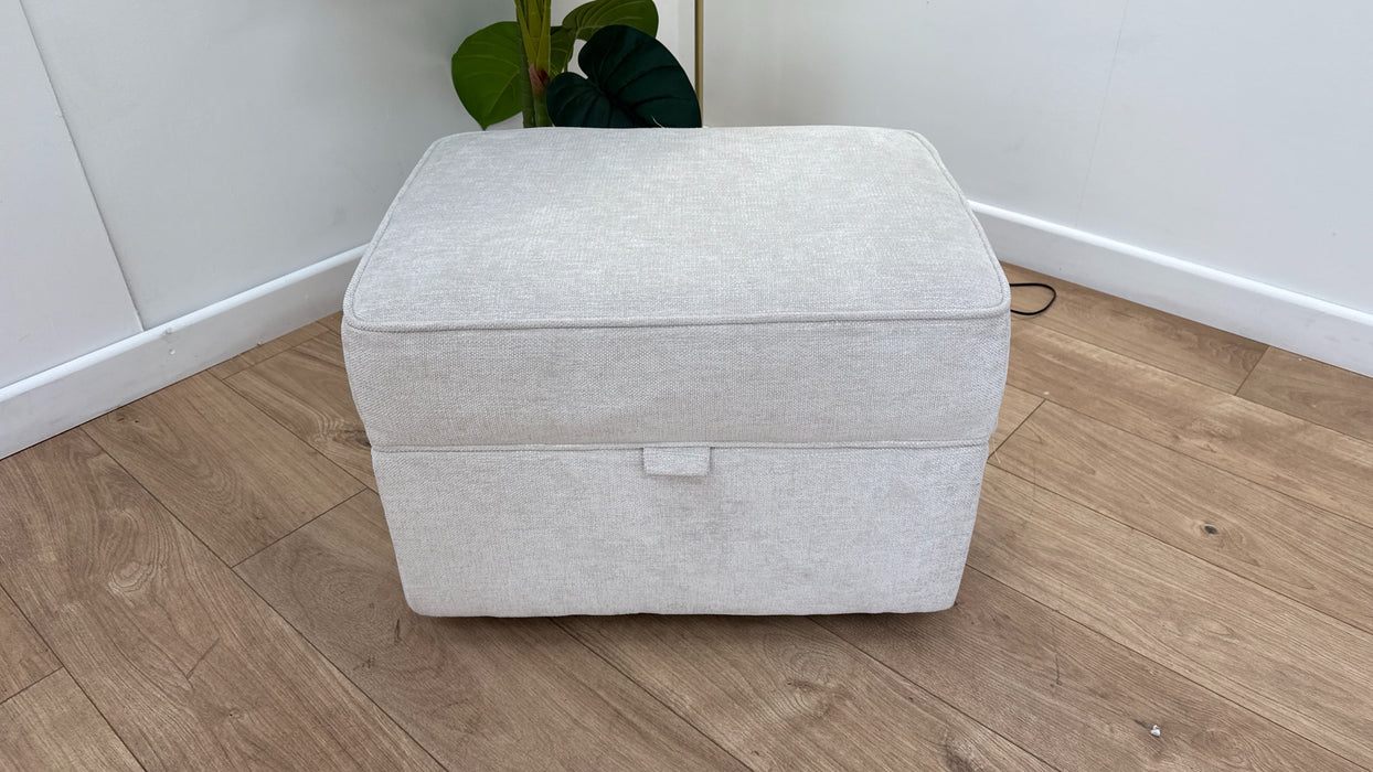 Sofology Mayfair Fabric Storage Footstool in Mayfair Linen Look Chenille Mist