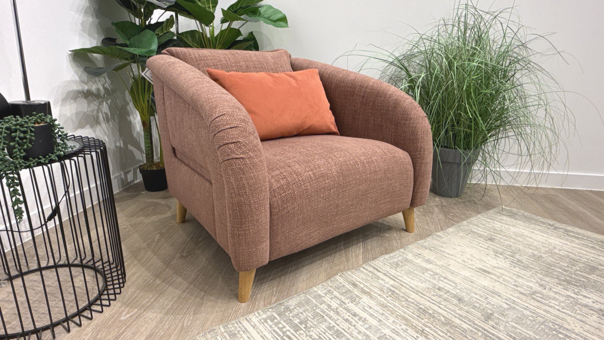 Sofology Eastwood Accent Chair in Beetroot Jaeger Mix