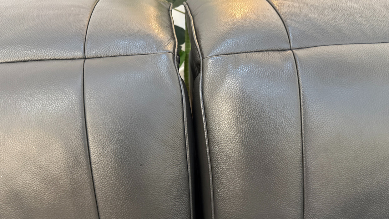 Sofology Lumiere Leather Recliner 2 Seater in Charcoal