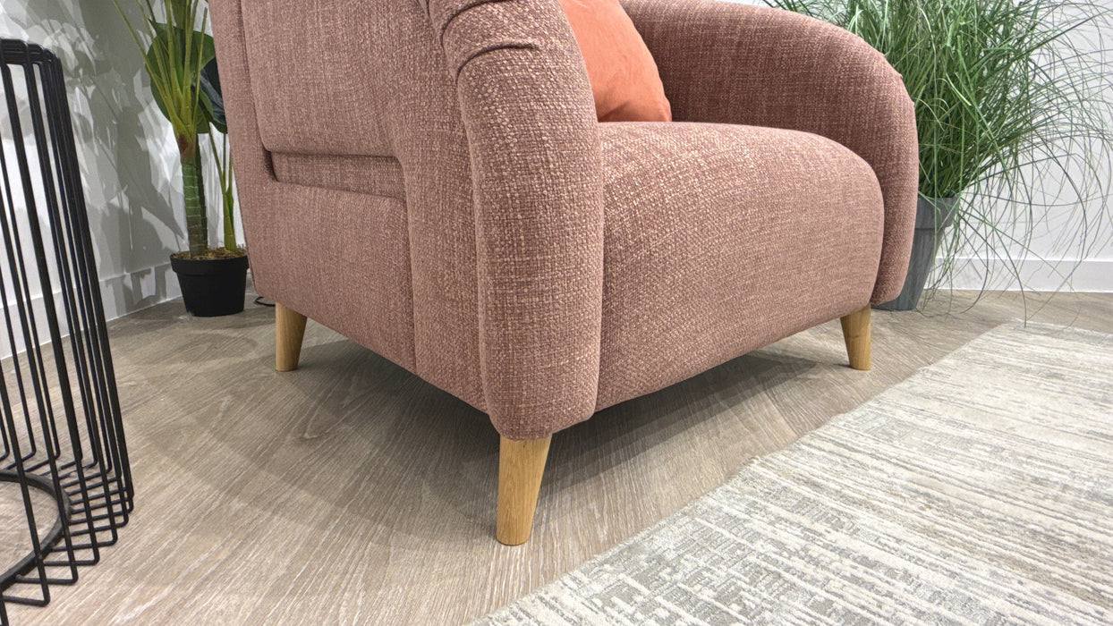 Sofology Eastwood Accent Chair in Beetroot Jaeger Mix