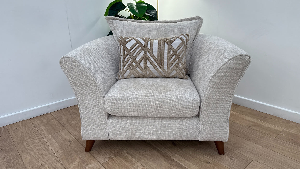 Sofology Scintillate Fabric Chair in Basketweave Chenille Olive