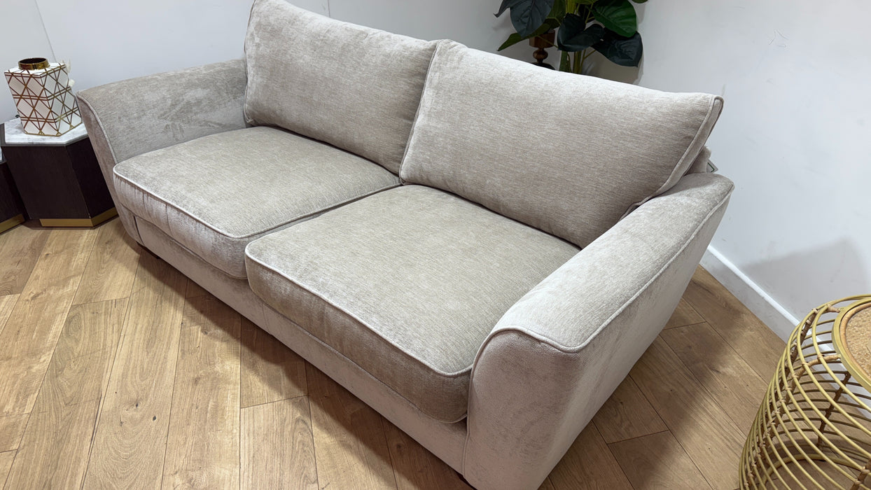 Sofology Newbury Fabric 3 Seater in Luxury Deep Pile Chenille Truffle Mix