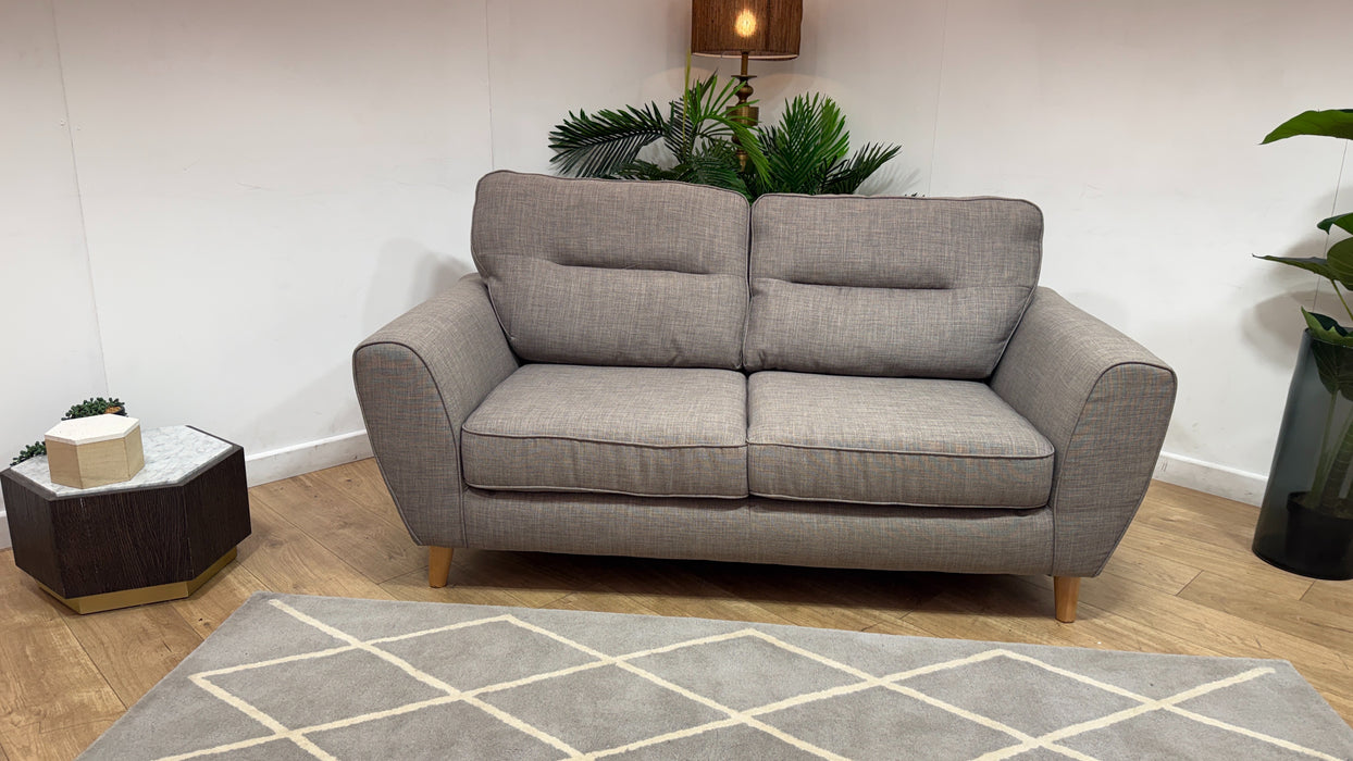 Sofology Hetty Fabric 2 Seater Full Back in Linoso Slate
