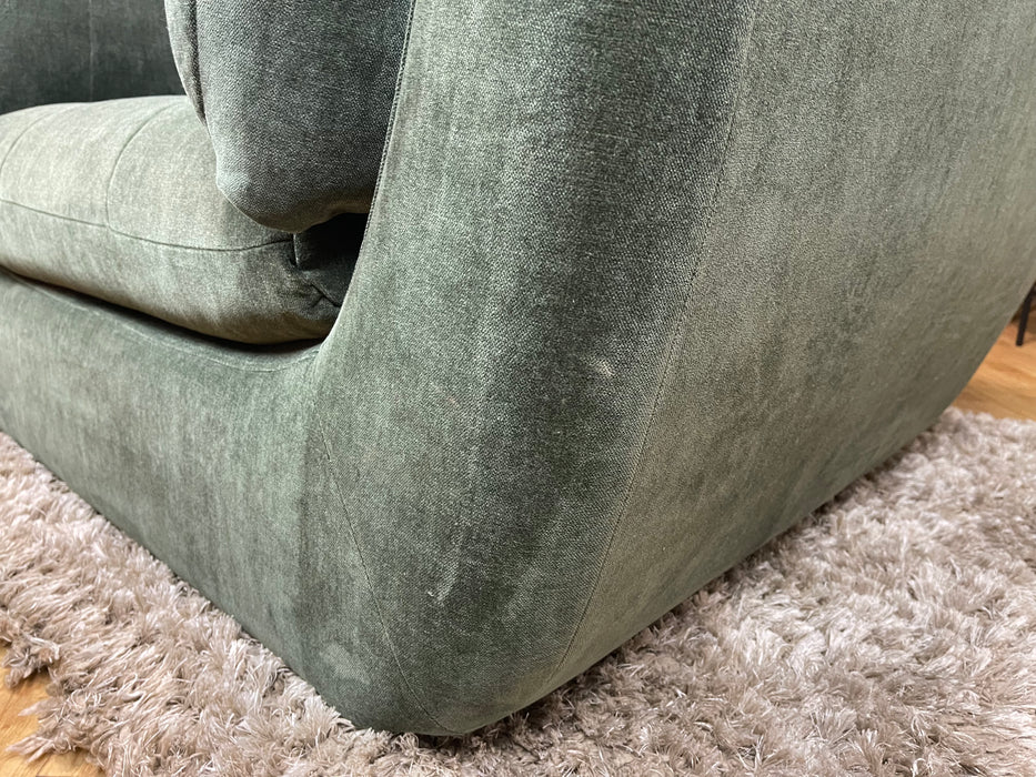 The Cocoon Fabric Loveseat - Chenille Pine (WA2)