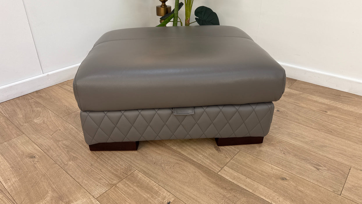 Sofology The Firenze Leather Designer Storage Footstool in Trusty Embossed Elephant