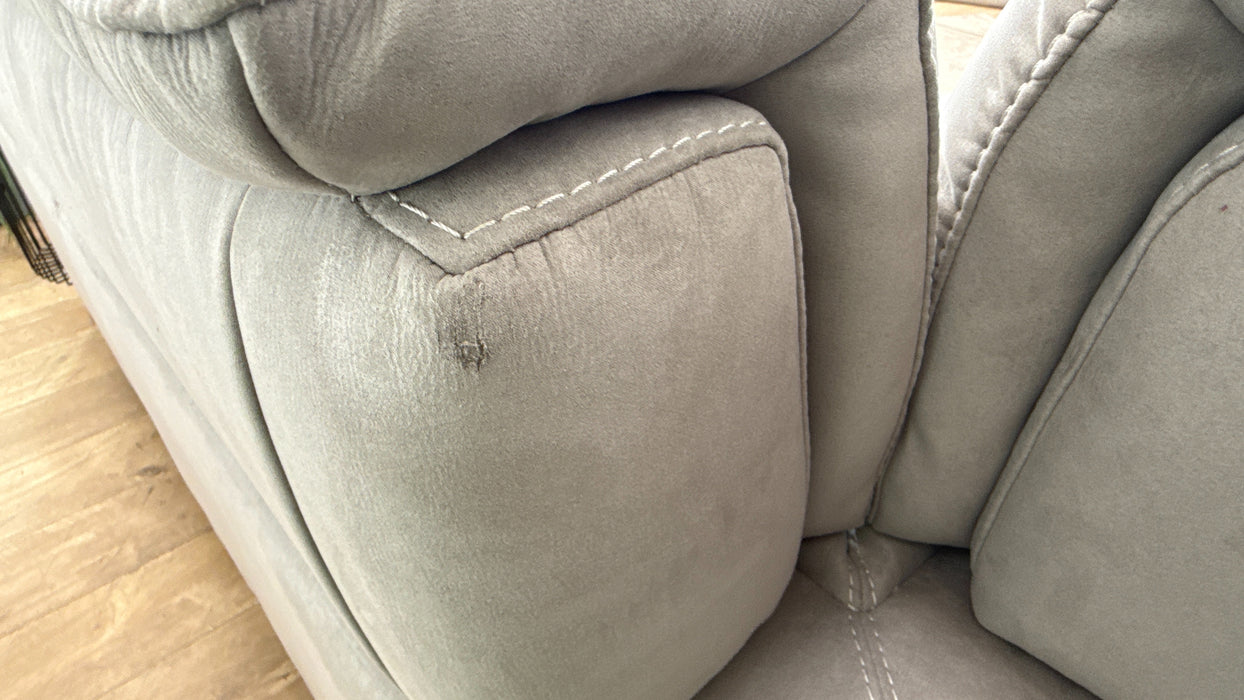 Sofology Illinois Fabric 2 Corner 1 Power Recliner/Headrest x 1 in Lifestyle Textured Grey