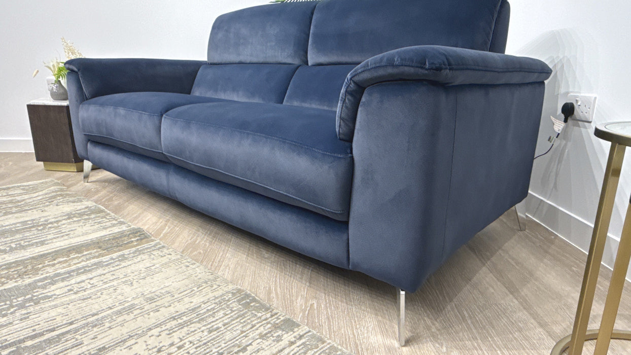 Sofology Illinois Fabric 3 Seater in Lifestyle Mottled Navy Blue