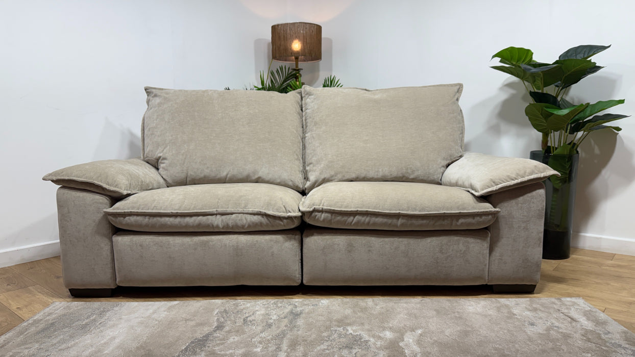 Sofology Embrace 3 Seater Power Recliner/Headrest in Mushroom