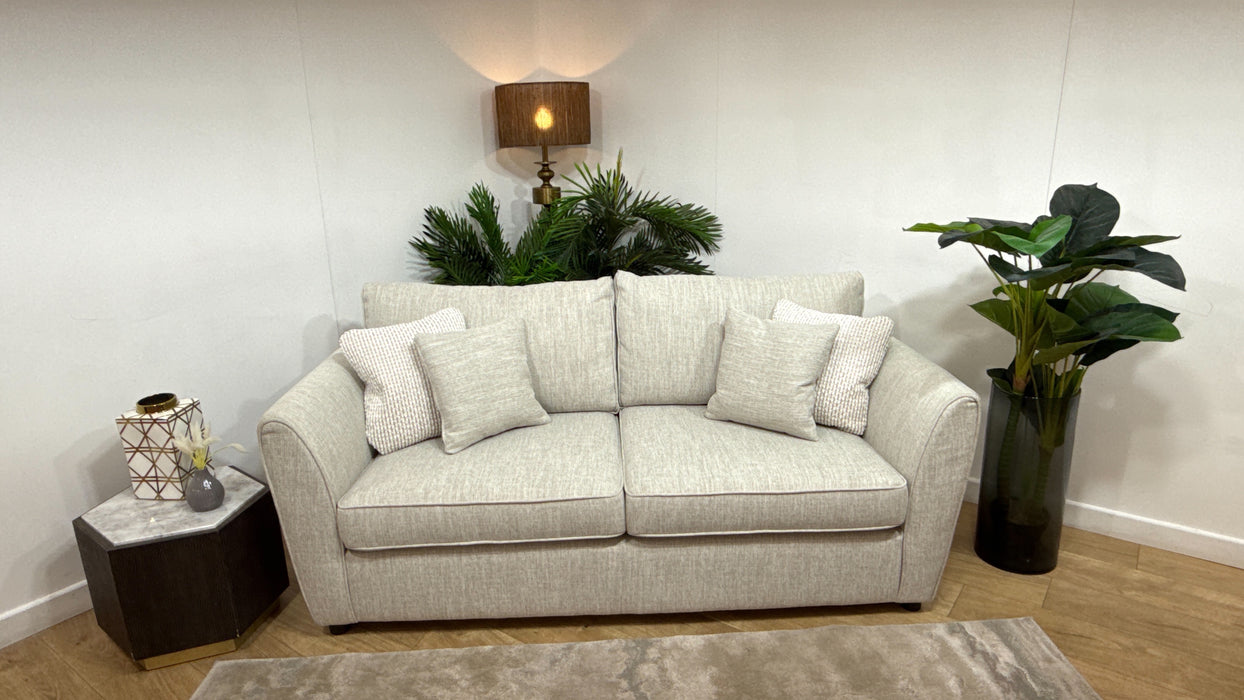 Sofology Keswick Fabric 3 Seater Sofabed Hybrid Pocket Mattress in Capital Ecru