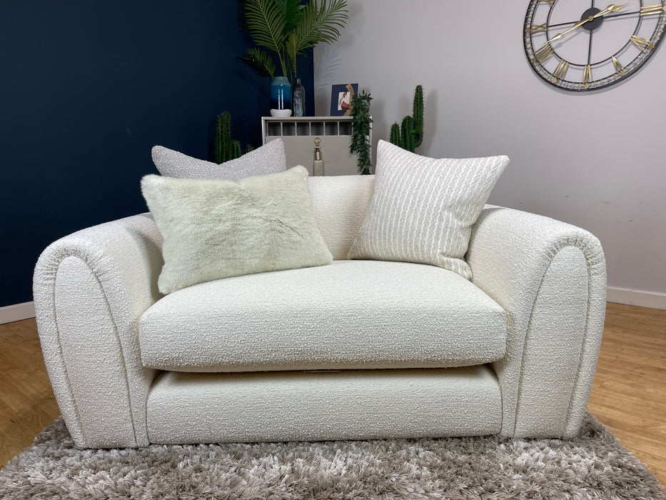 Marble Arch Love Seat Plain Ivory / Mink Mix Fabric (WA2)