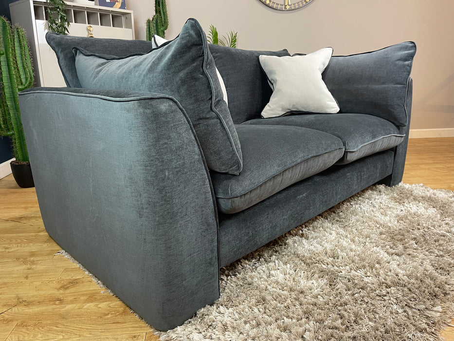 The Ziggy 2 Seater Soft Textured Chenille Slate Fabric (WA2)