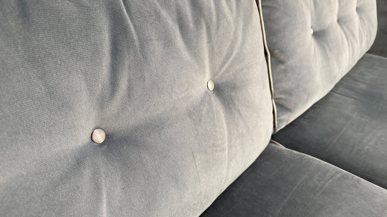 Sofology Cricket Fabric 4 Seater in Slate Velvet