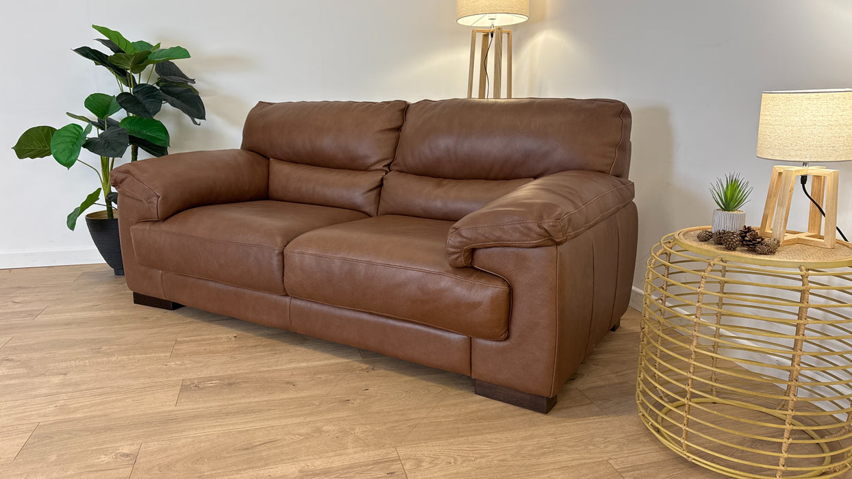 Santino 2 Seater - Leather Sofa - Apollo Espresso