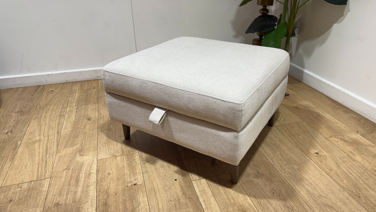 Sofology The Hackney Fabric Storage Memory Foam Footstool in Linen Look Chenille Mist