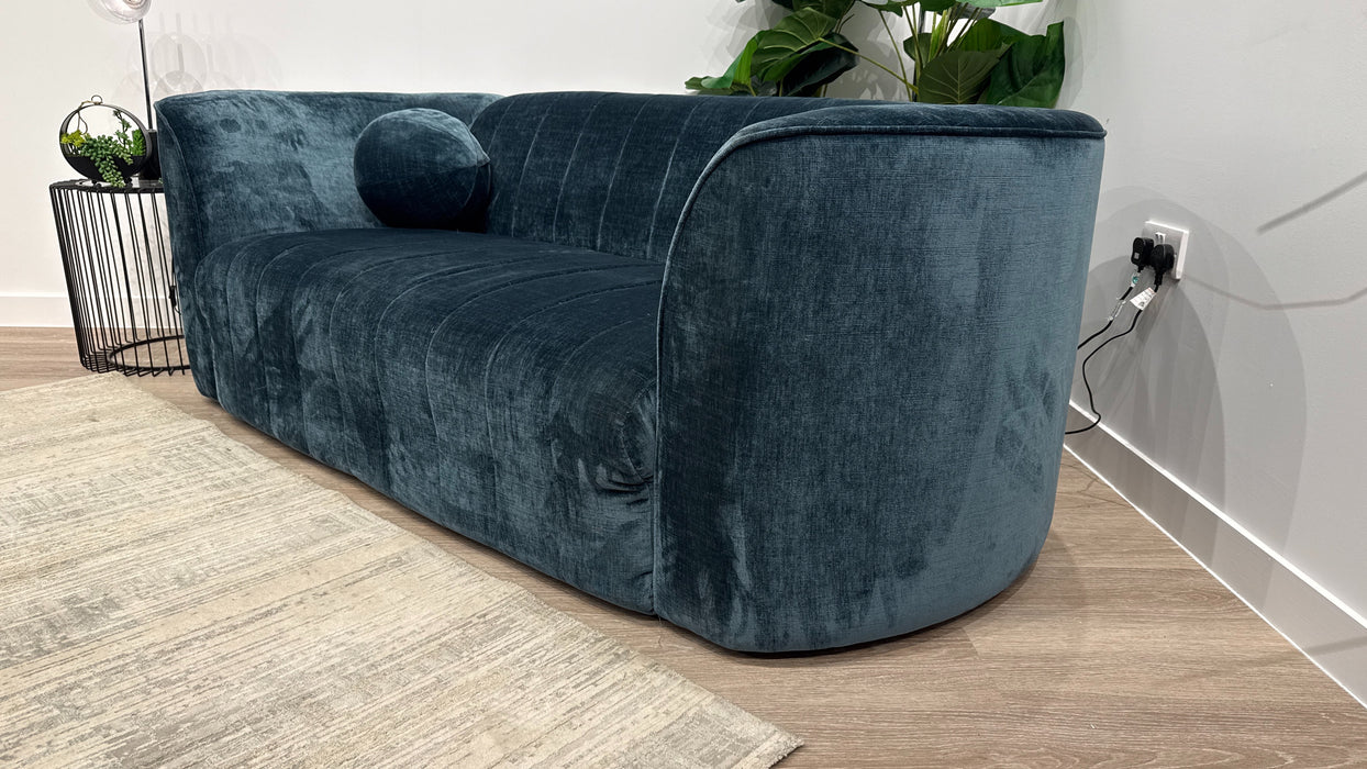 Sofology Fitzrovia Fabric 2 Seater in Luxury Chenille Teal Mix Without Trim