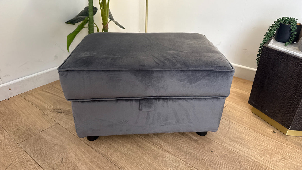 DFS Calix Footstool in Velvet Slate