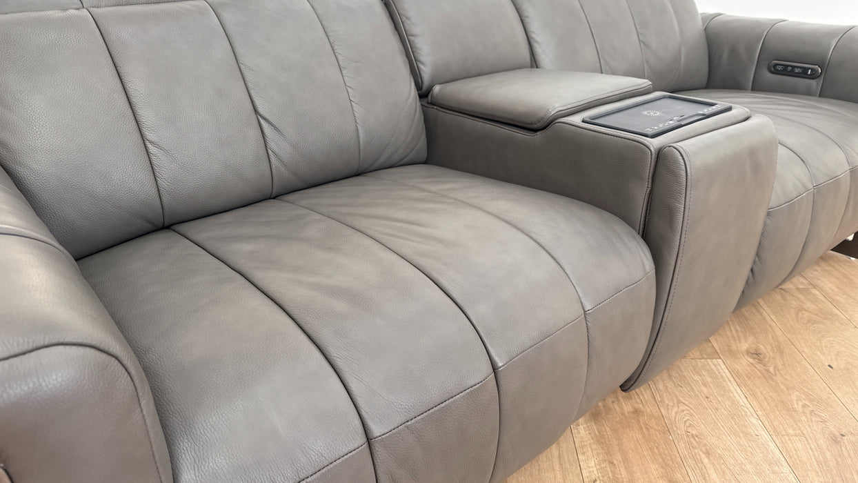 Sofology The Paramount 2.5 Seater Recliner Sofa Console Charcoal