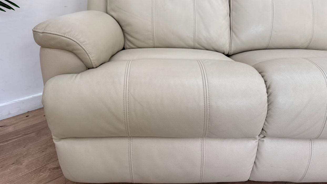 Sofology Gracie Leather 3 Seater in Trusty Sheen Bone China