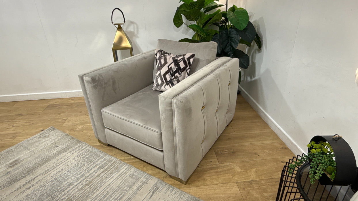 Sofology Titan Fabric Chair in Festival Stone/Stone Mix